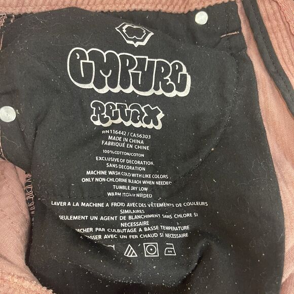 VINTAGE Empyre Pants Mens 28 Pink Corduroy Loose Baggy Relax Y2K Skater 31x26.5 - Picture 6 of 7